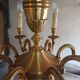 Bronze chandelier with 8 branches Lucien Gau Paris model 16938