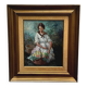 Portrait d'une fille avec des fleurs par Alfredo Mompo Roca.