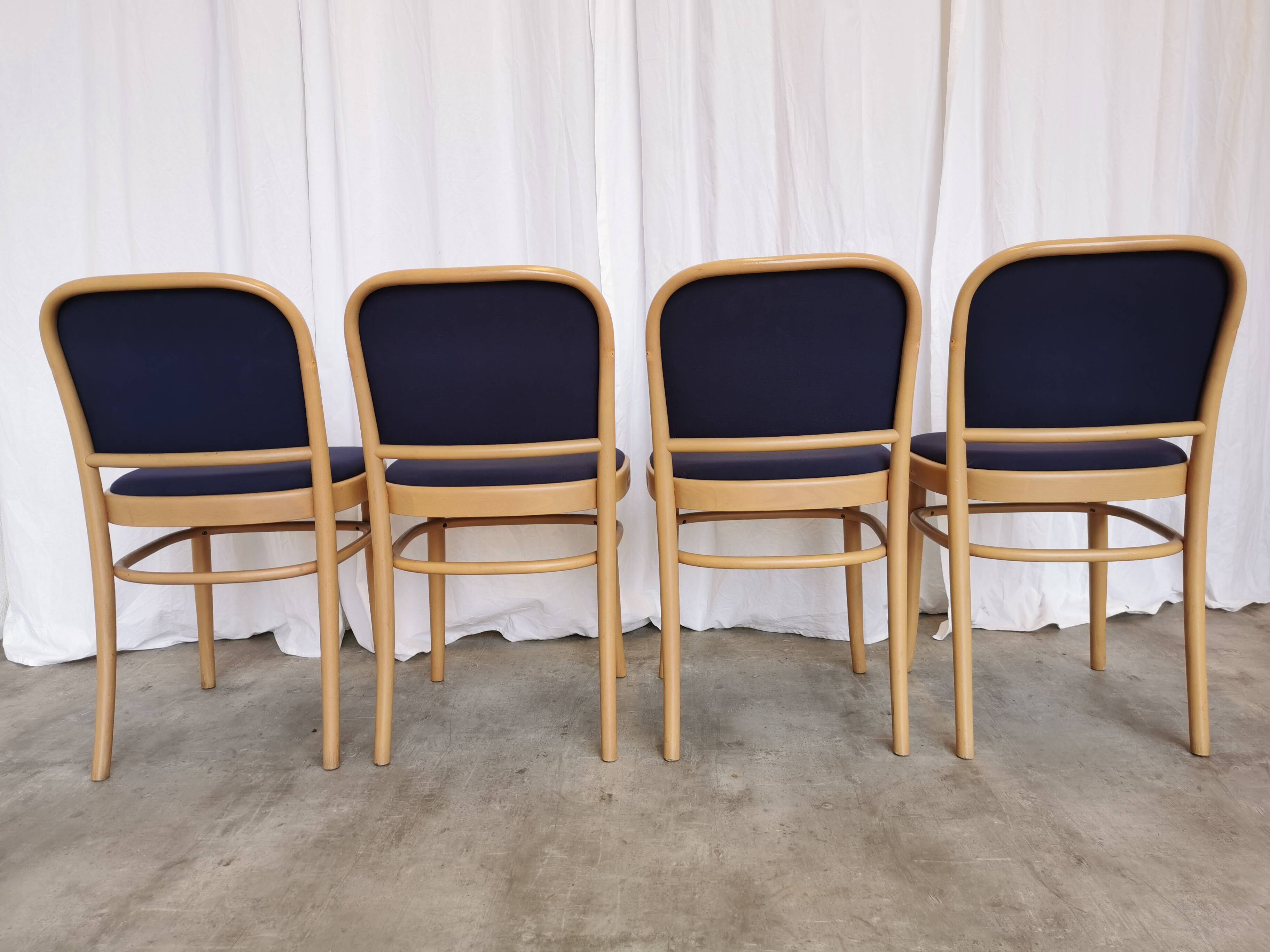Vintage Bentwood Dining Chairs - Set of 4 - Joseph Hoffmann Thonet Design