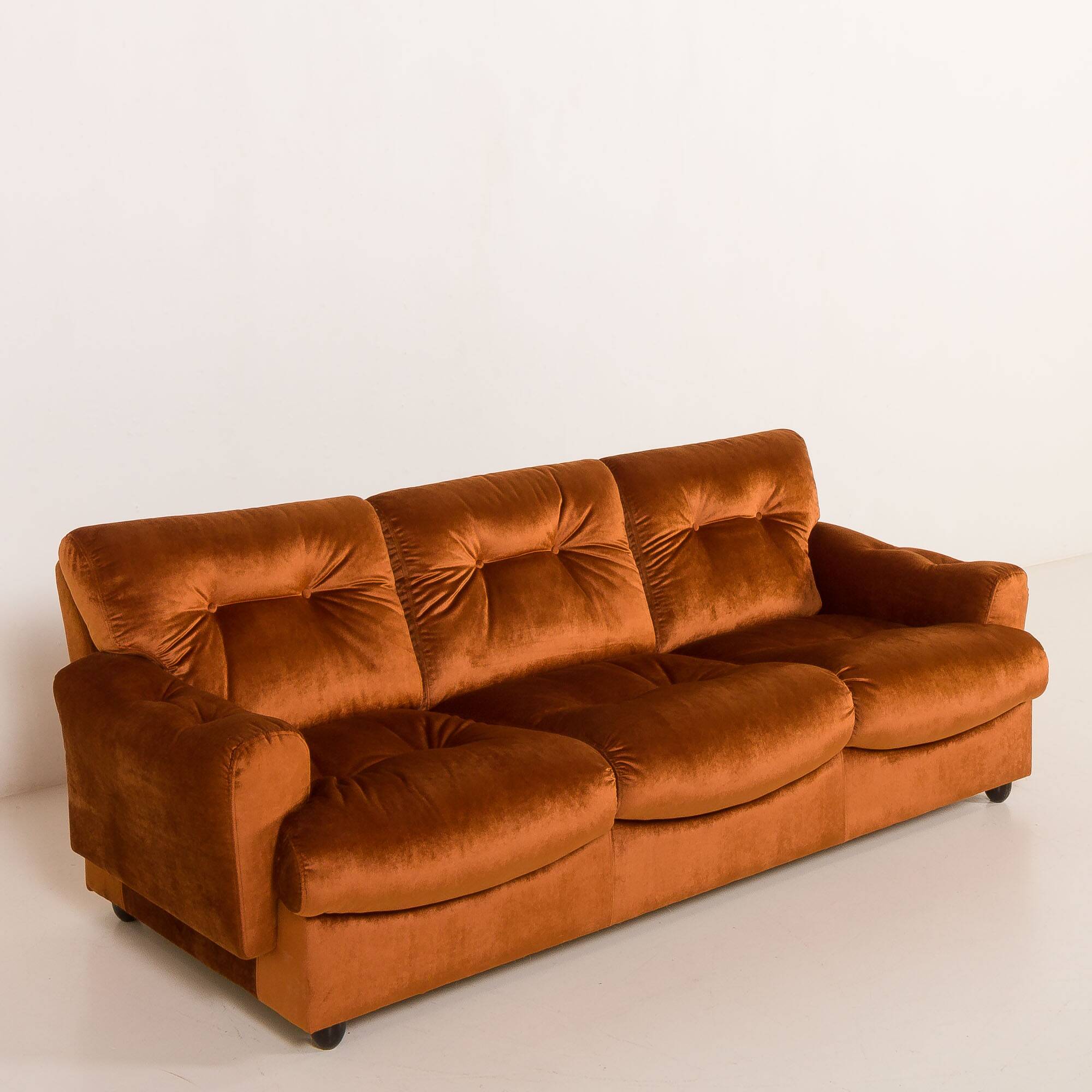Italian vintage Brusnelli 3 person sofa, 1970s