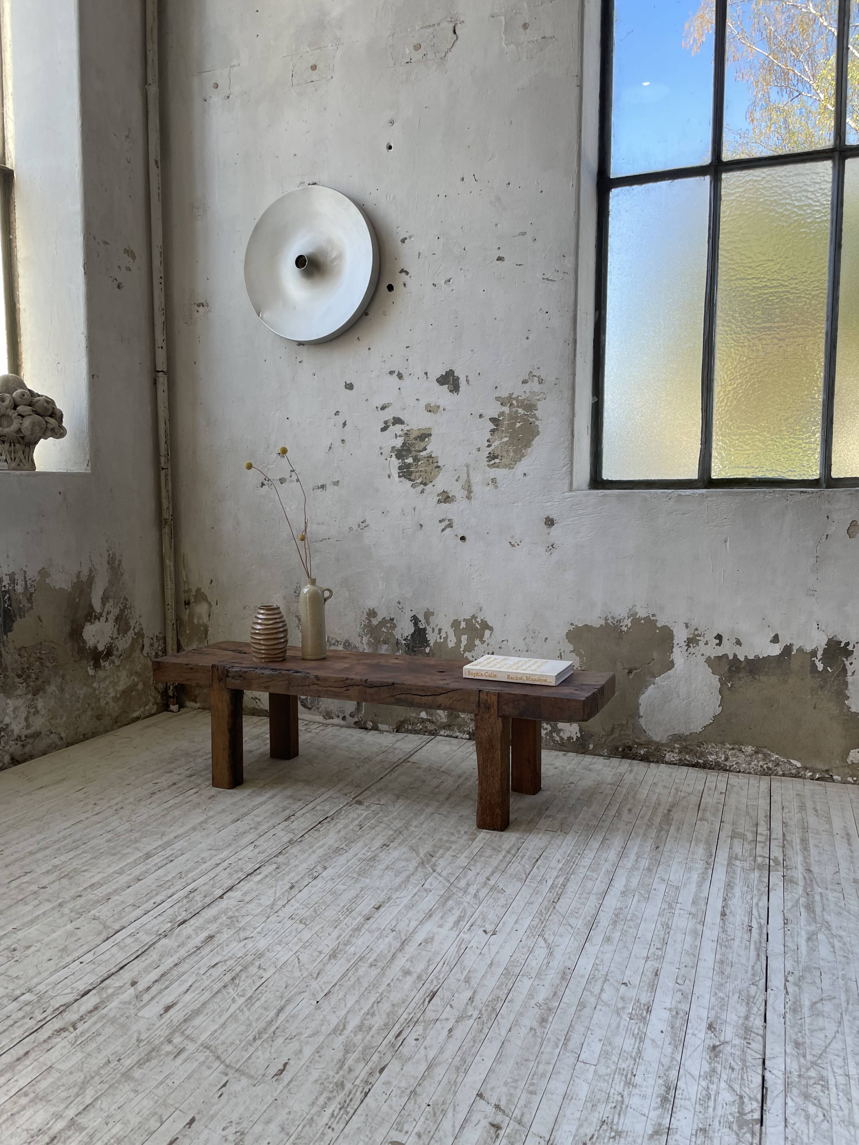 Brutalist workbench solid cherry coffee table