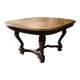 Dining table in solid blond walnut extendable Louis XV style around 1910/20