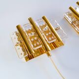 Paire d'appliques murales Carl Fagerlund du milieu du siècle pour Orrefors, Suède, vers 1960