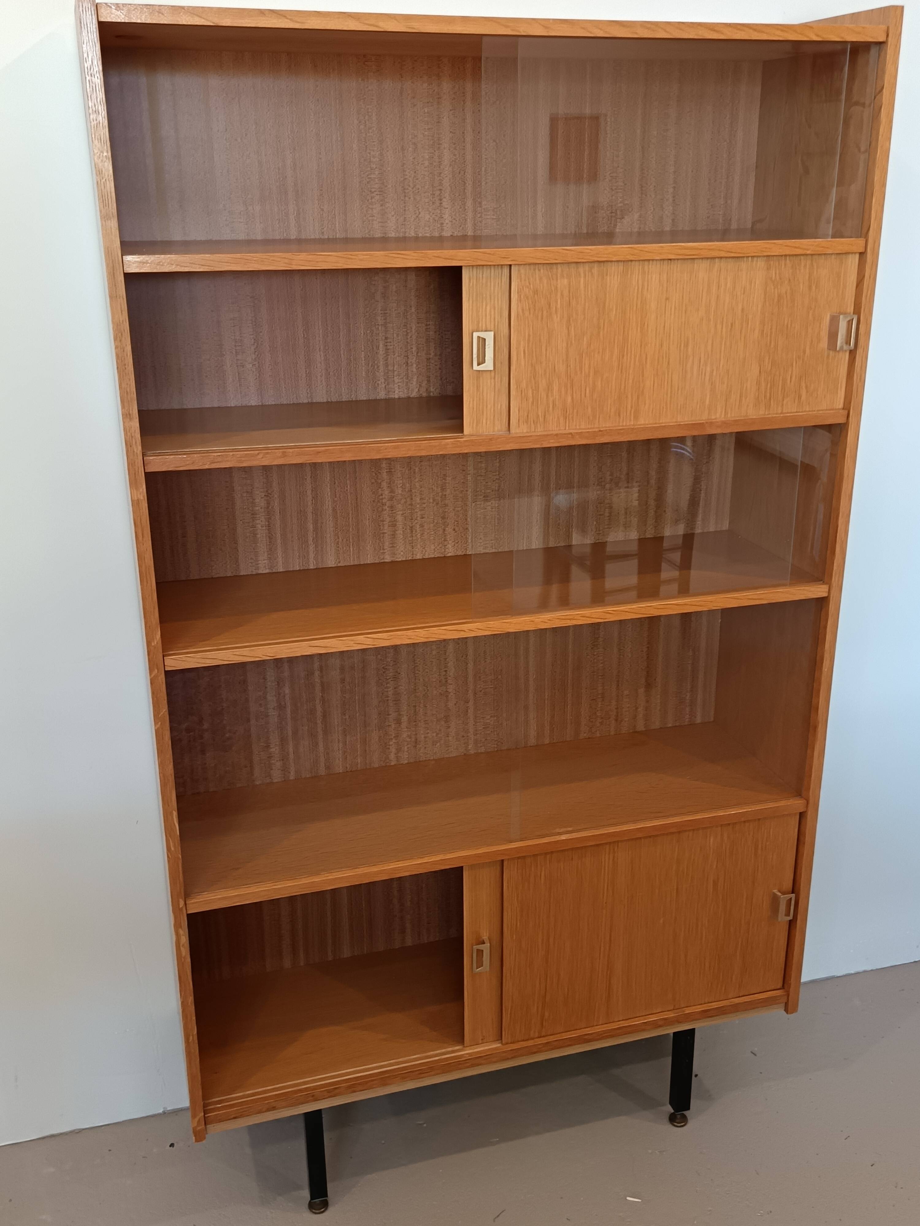 Vitrine bibliothèque vintage moderniste années 50