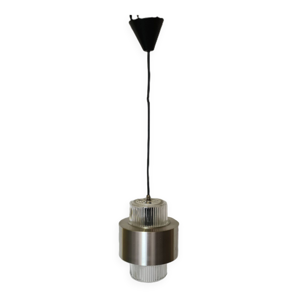 Lampe suspendue design Philips en aluminium et verre, années 1960 — Beyit