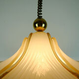 large cristallux hustadt adlustable PENDANT LAMP acrylic and brass