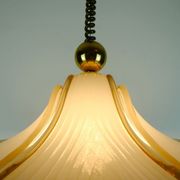 large cristallux hustadt adlustable PENDANT LAMP acrylic and brass