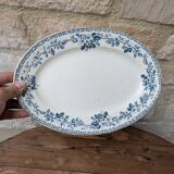 Old oval ironstone serving dish from Debray, Guadeloupe service
