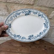Ancien plat de service ovale terre de fer Debray service Guadeloupe