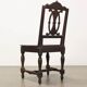 Antique neoclassical chairs in carved walnut, Italy, 18th century