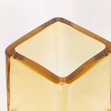 Amber glass vase