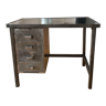 Vintage brushed metal industrial desk