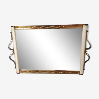 Plateau miroir art déco