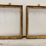 Pair of gold brass frames