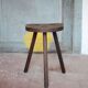 Tripod stool, wooden stool, milking stool, antique stool