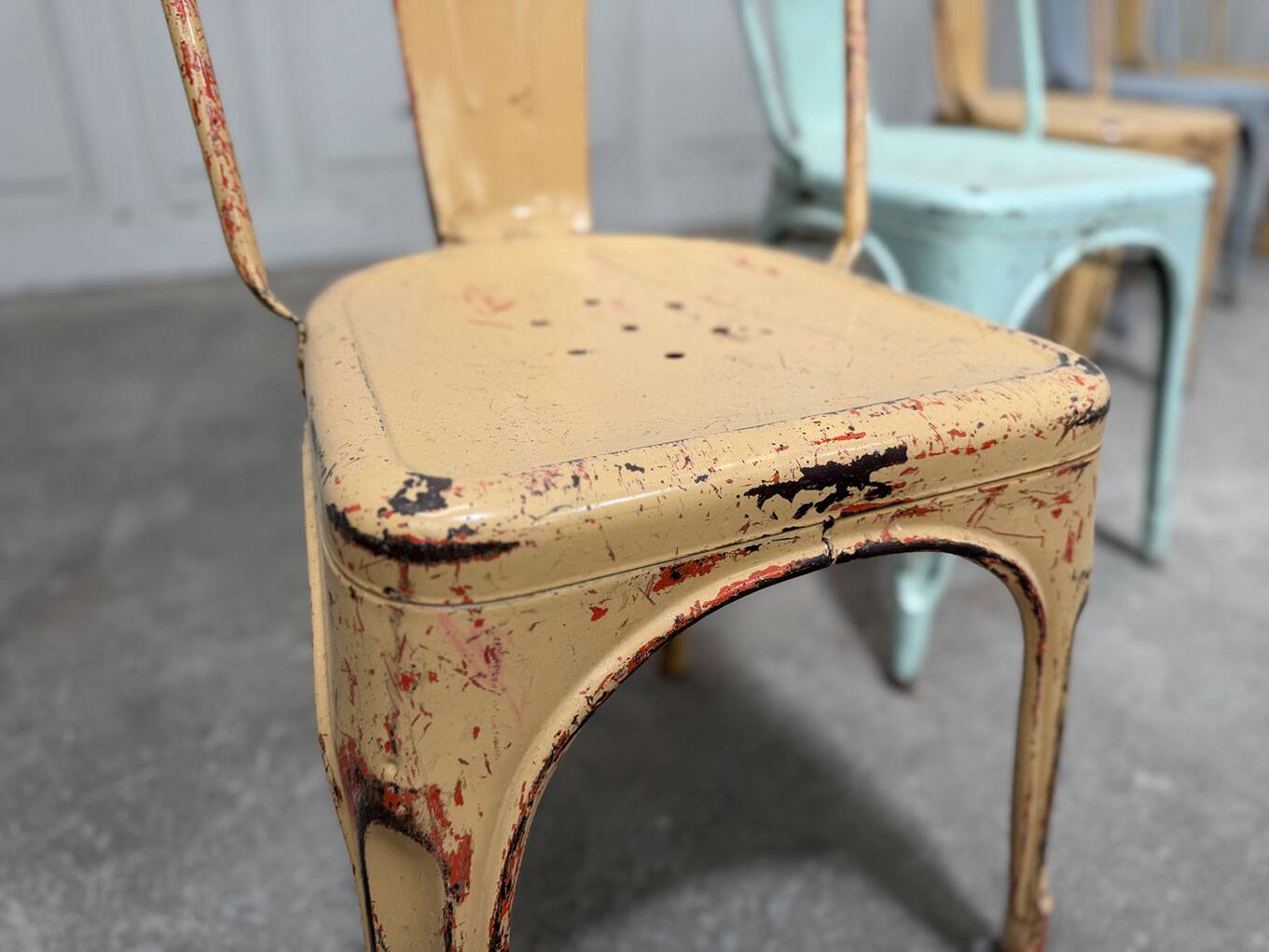 5 chaises Tolix modèle A 60's