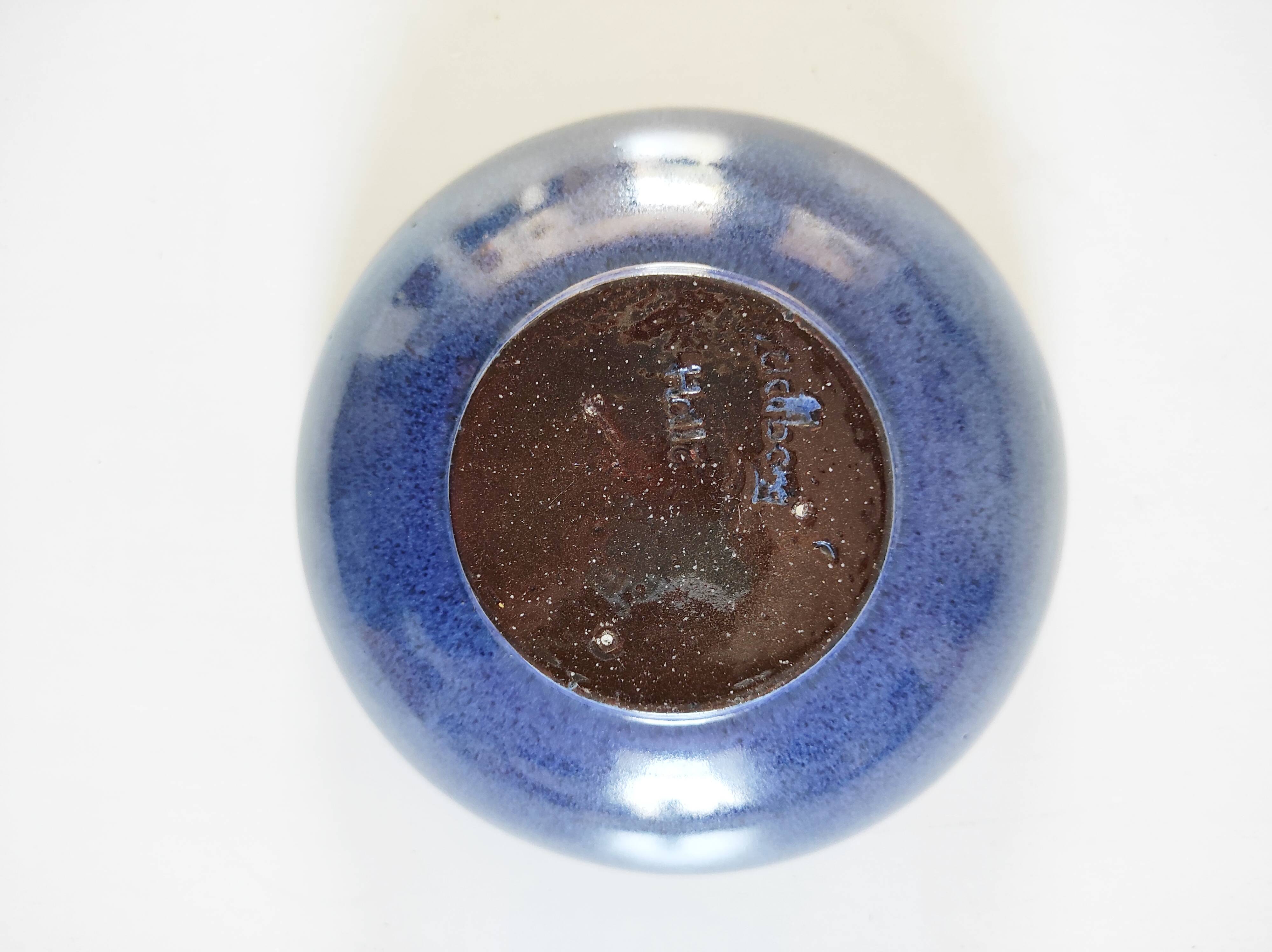 Dark blue ceramic candy box