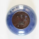 Dark blue ceramic candy box