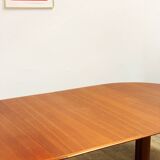 Round Circular Extendable Mid Century Teak Dining Table