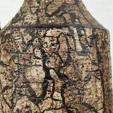 Brutalist vintage studio pottery vase carafe by Gerhard Liebenthron, 1970s.