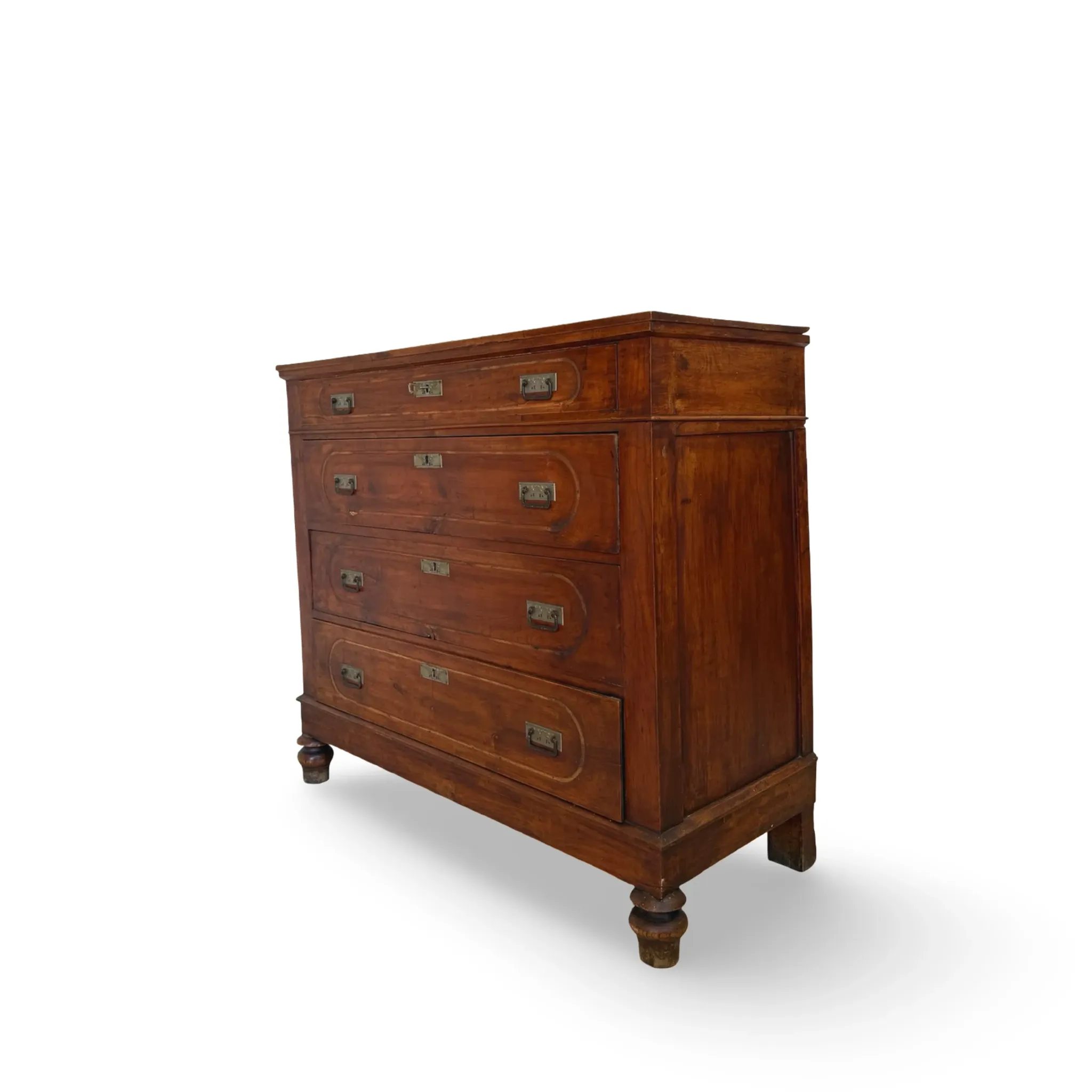 Antique Italian walnut chest of drawers dating to the late 19th centur
