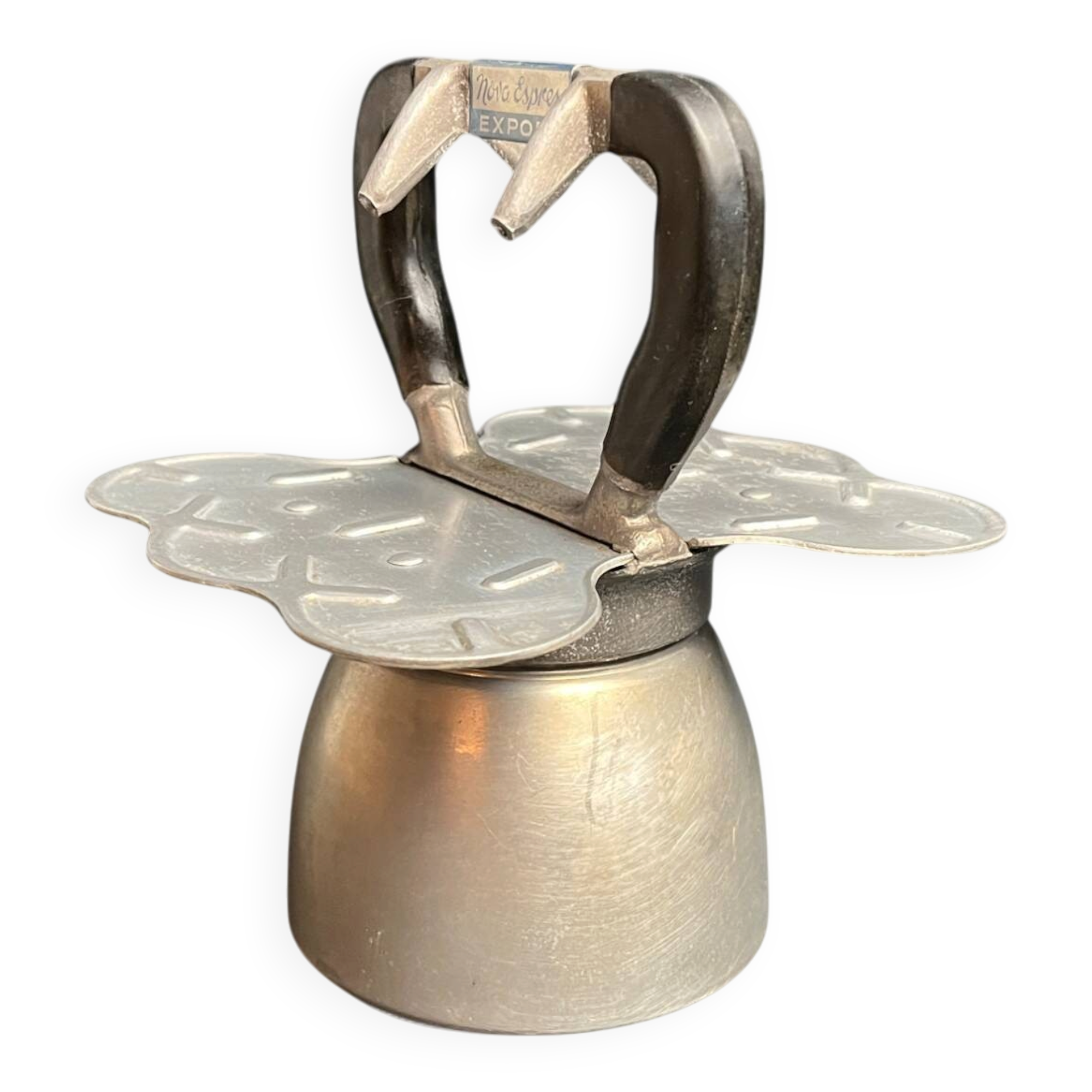 Vintage Irmel Omegna espresso coffee maker from around 1960.