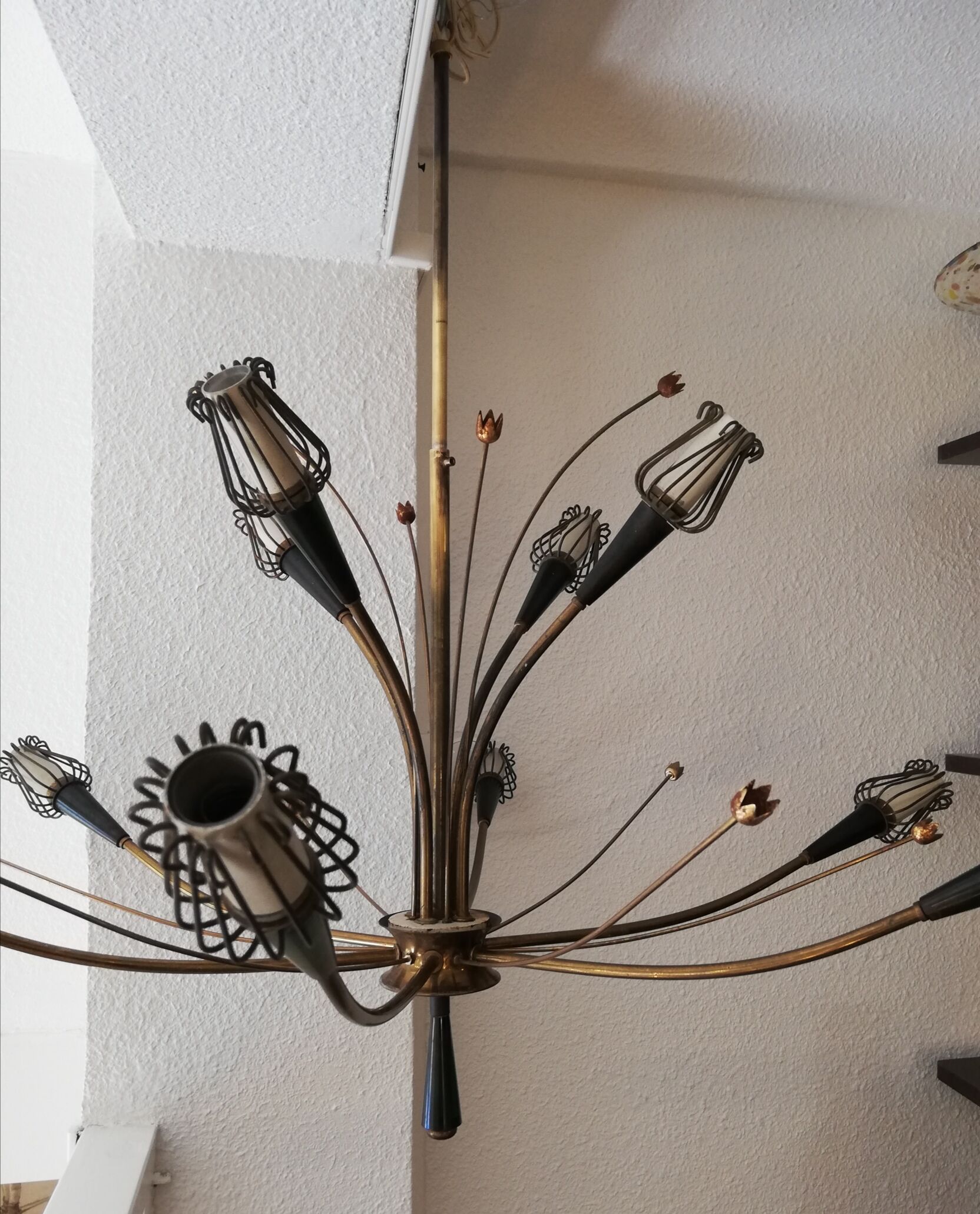 Chandelier 10 fires Lunel Collection Lily of the valley around 1950