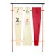 Italian wall coat rack with red cats, cream and hat rack, 1960