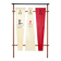 Italian wall coat rack with red cats, cream and hat rack, 1960