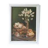 Tableau nature morte aux coquillages années 70