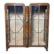 Asian Chinese walnut and lacquered showcase