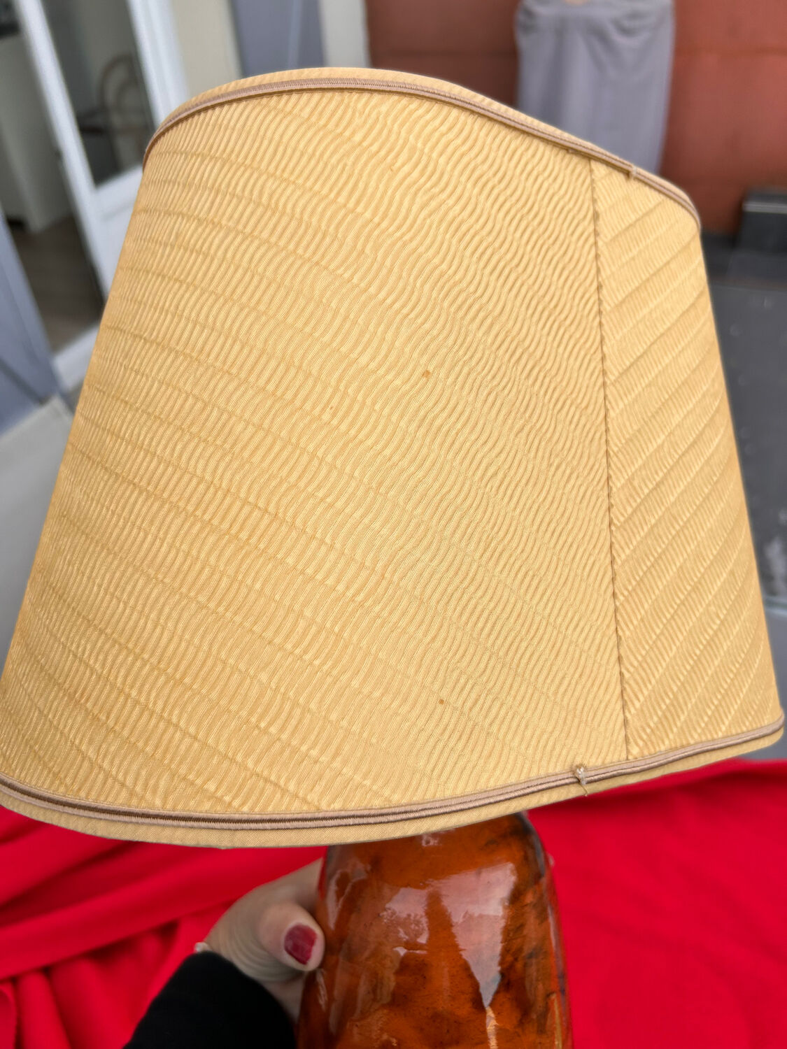 Brown ceramic lamp