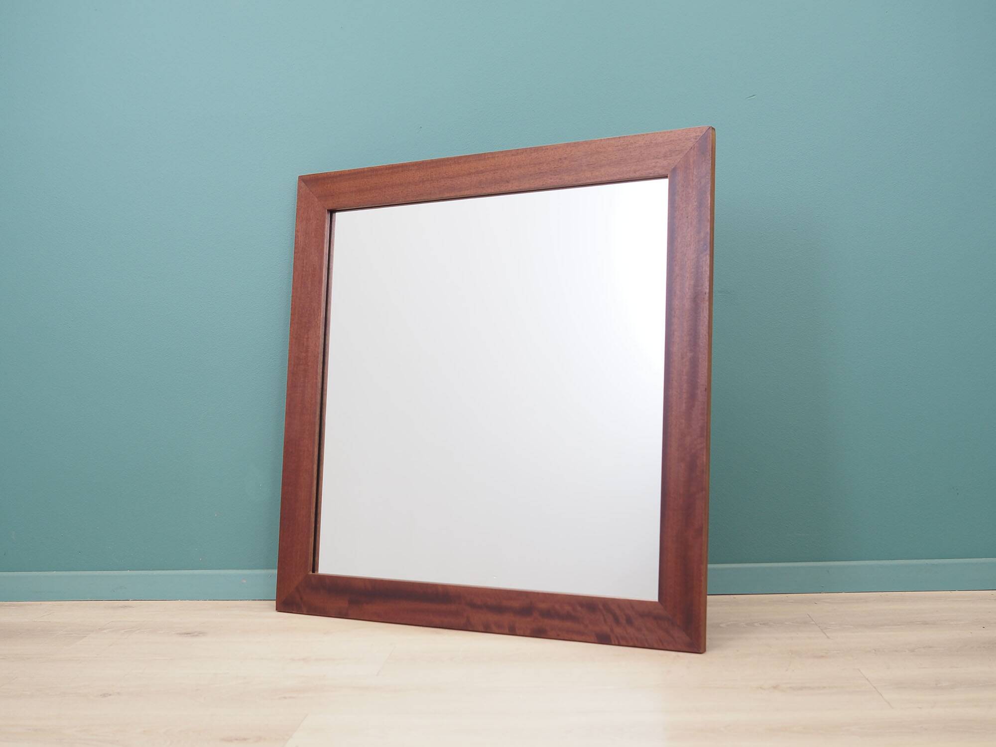Mirror in mahogany frame, Danish design, 1970s, production: Denmark