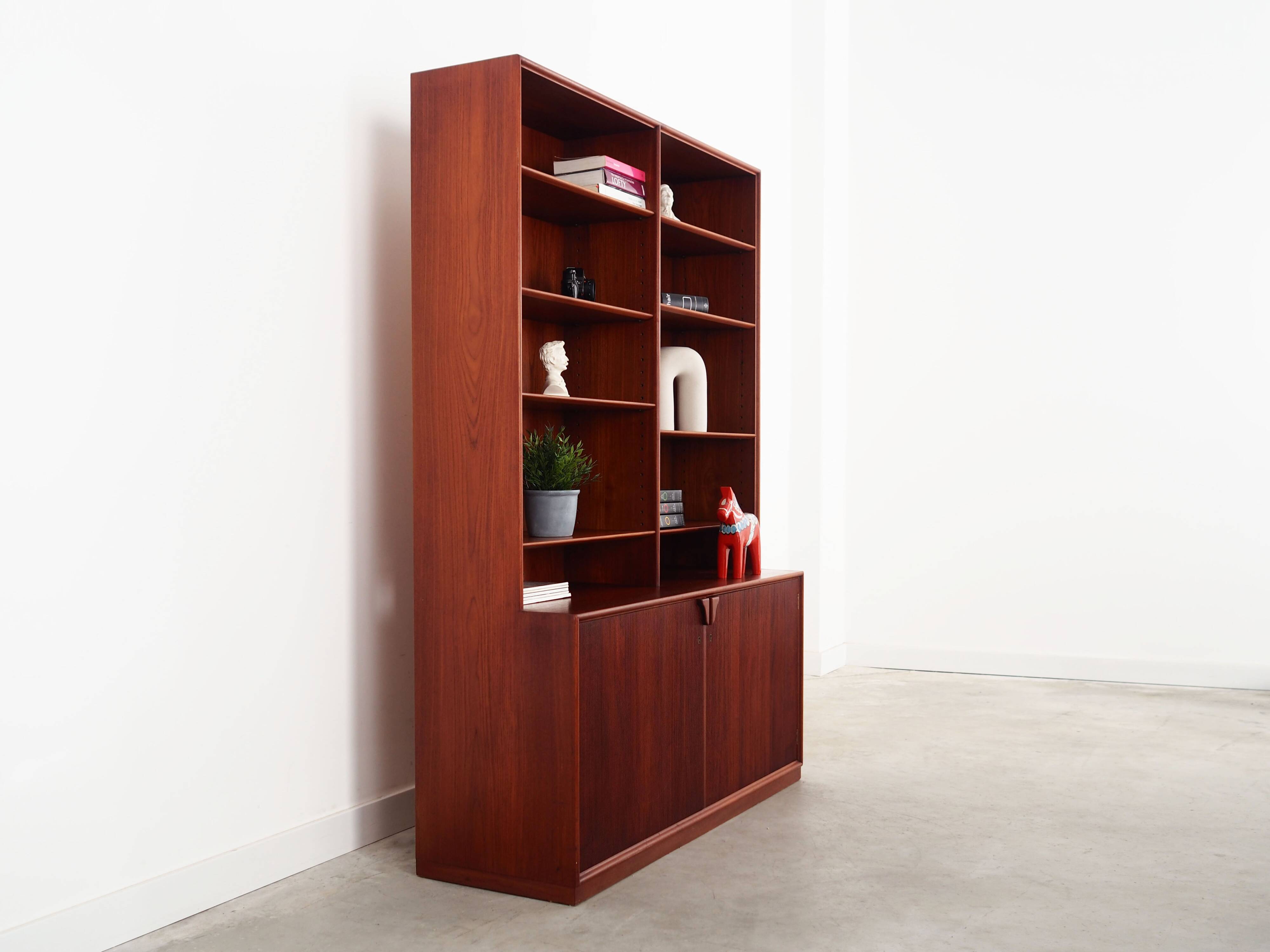 Teak bookcase, Danish design, 1970s, manufactured by Illums Bolighus