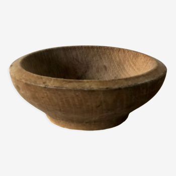 Brutalist wooden salad bowl