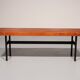 Banc en teck et métal, fabriqué en Italie, années 1970