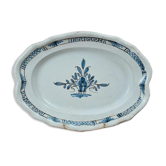 Large antique blue earthenware dish