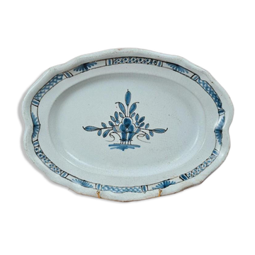 Large antique blue earthenware dish