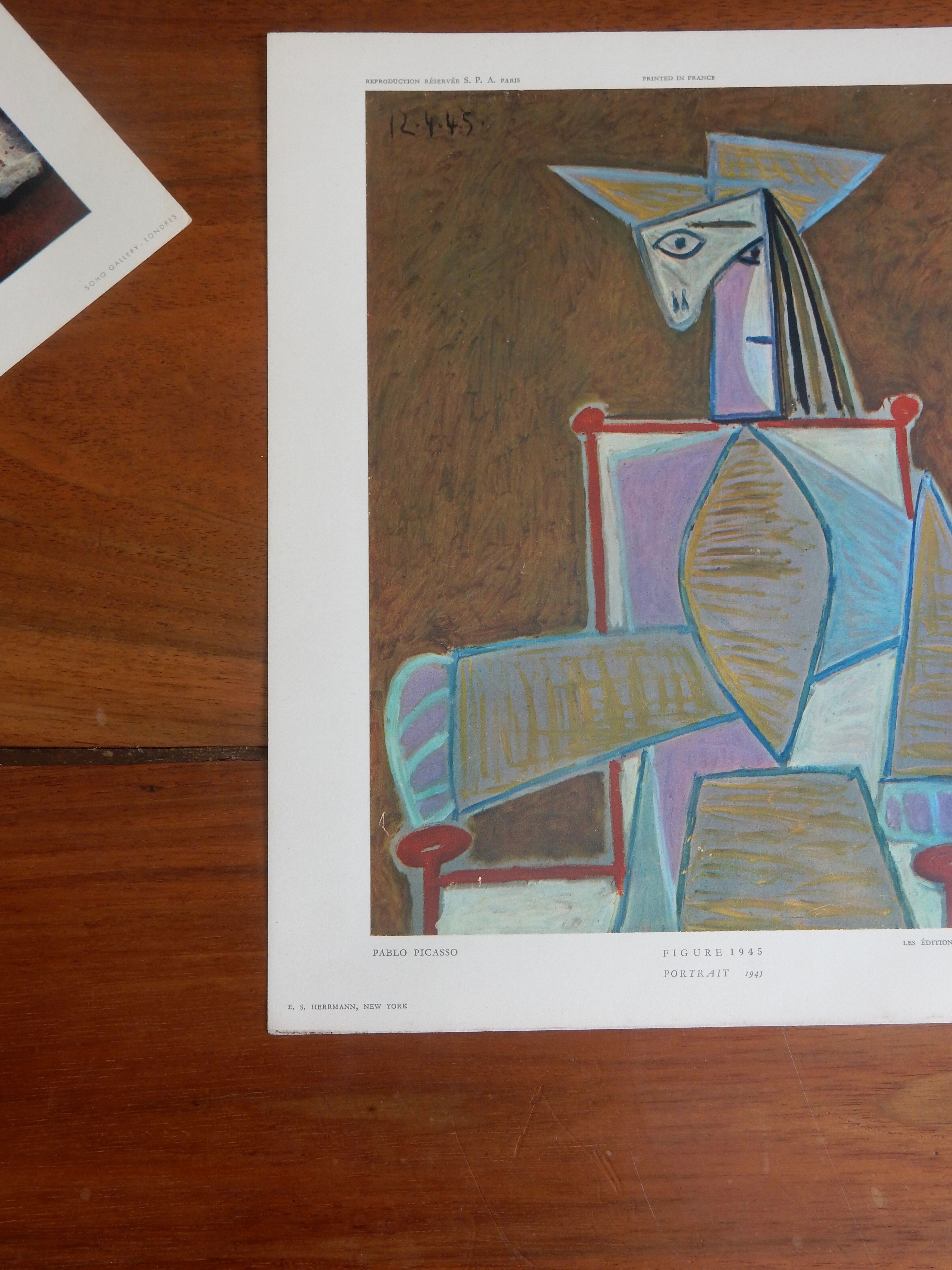 Picasso Figure 1945 reproduction Editions Braun & Cie - Paris