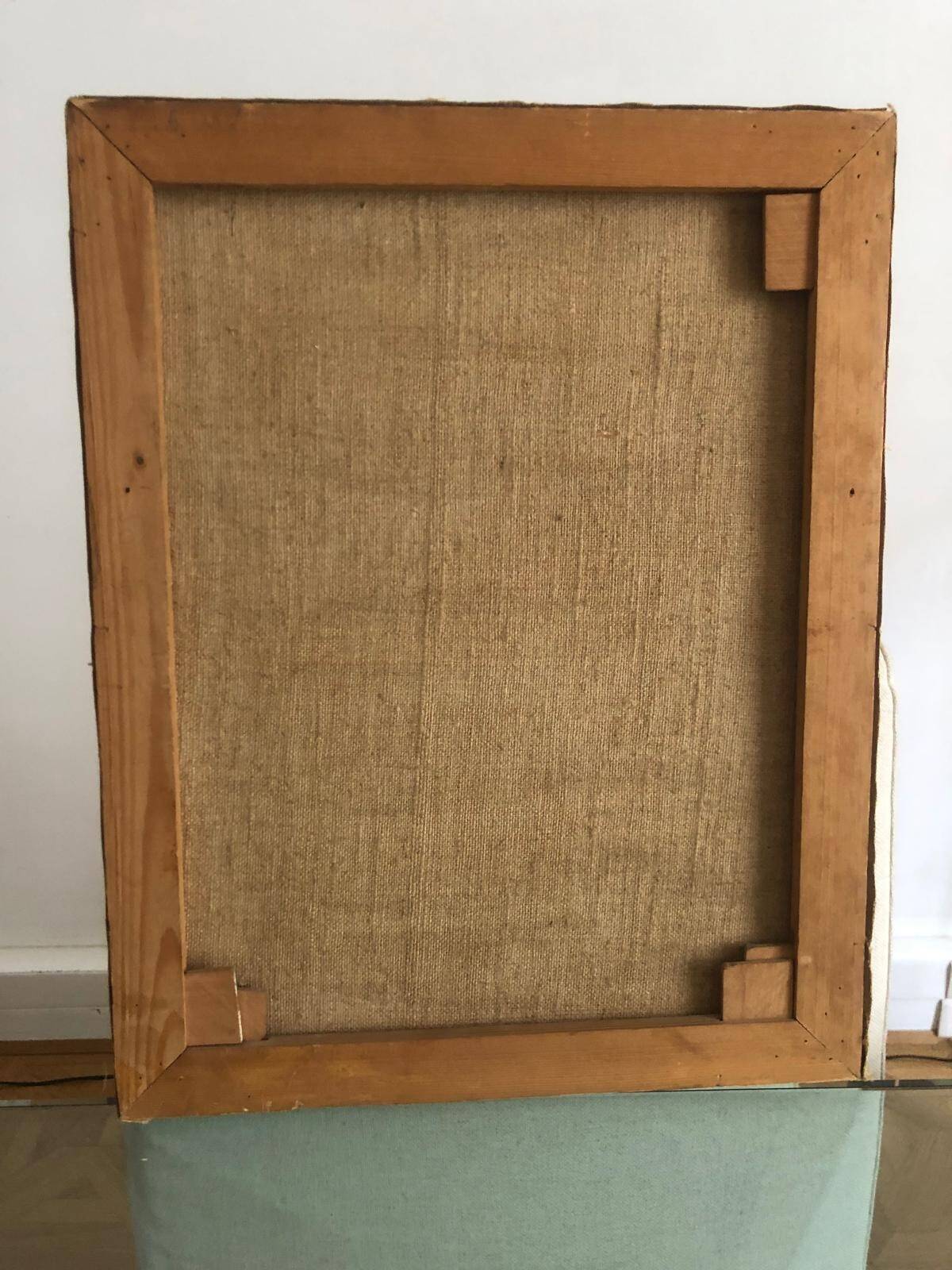 Floral still life – Oil on old canvas