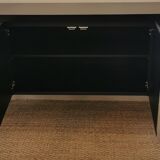 Vintage metallic sideboard in the Bauhaus style of the 70s