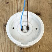Vintage White Porcelain Ceiling Light, 1970s
