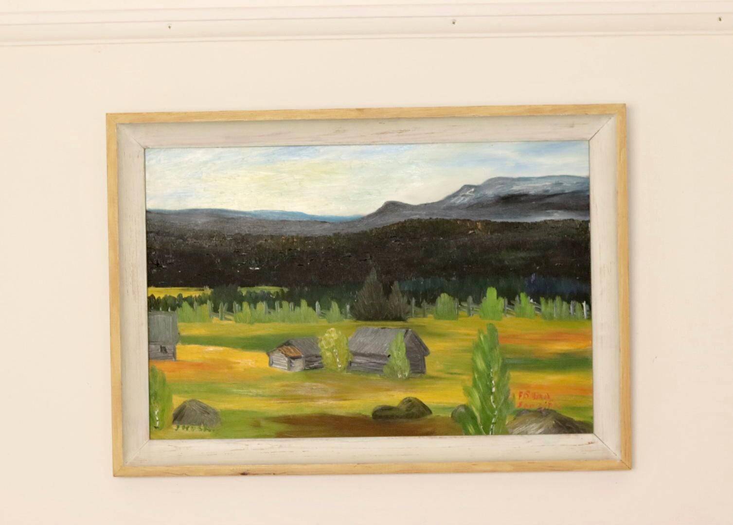 Oil on panel "Fåbo, Sonfjället" by J. Hock