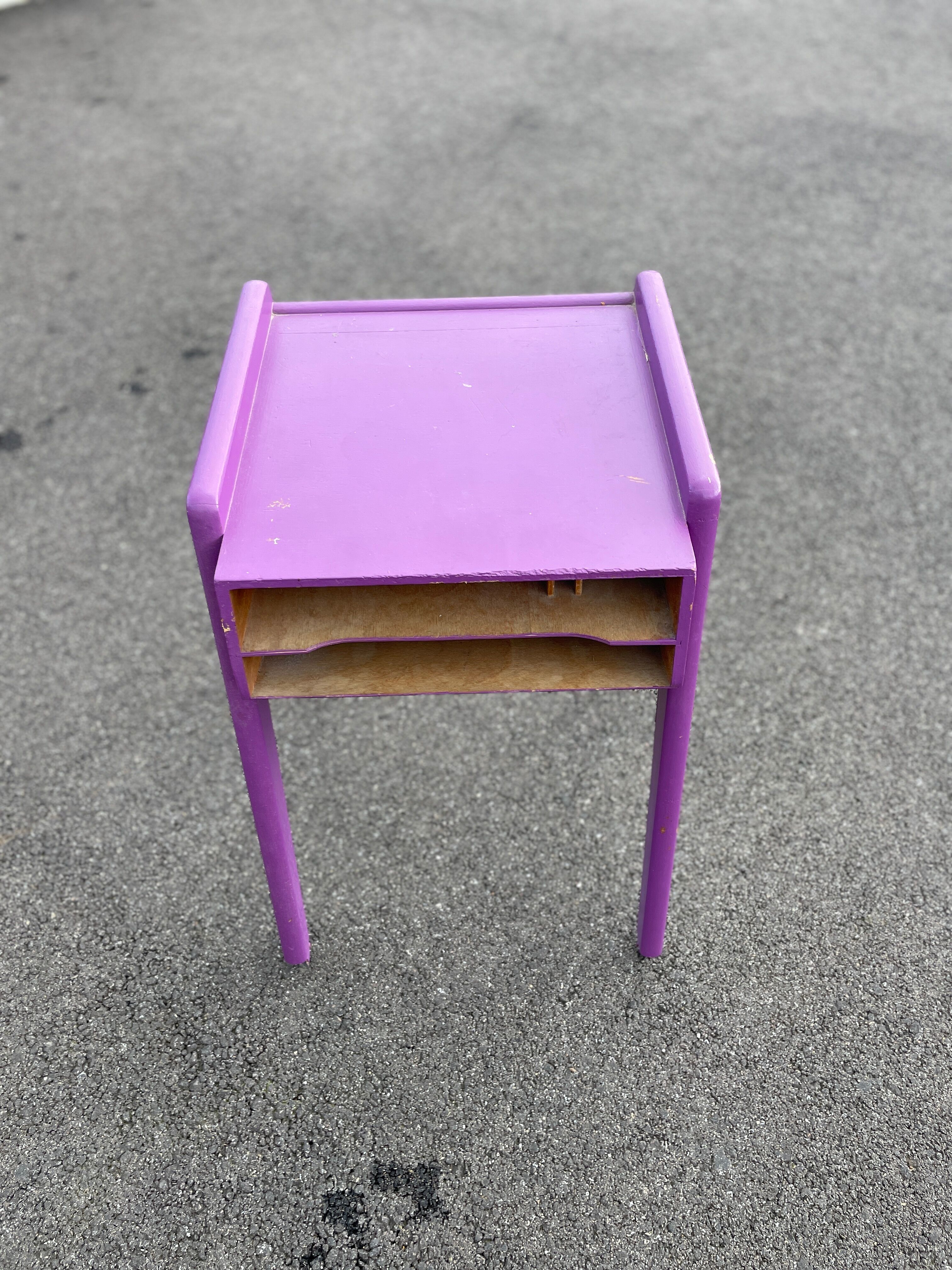 Bedside table vintage 1960 Scandinavian compass legs