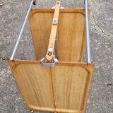 Vintage Textable folding rolling serving cart from the 1960s-70s