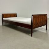 Danish Palisander Bed Daybed in Bouclé 1960s