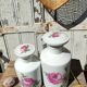 Antique white porcelain bottles