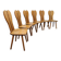 Vintage brutalist wooden dining chairs 1970 'hearts'