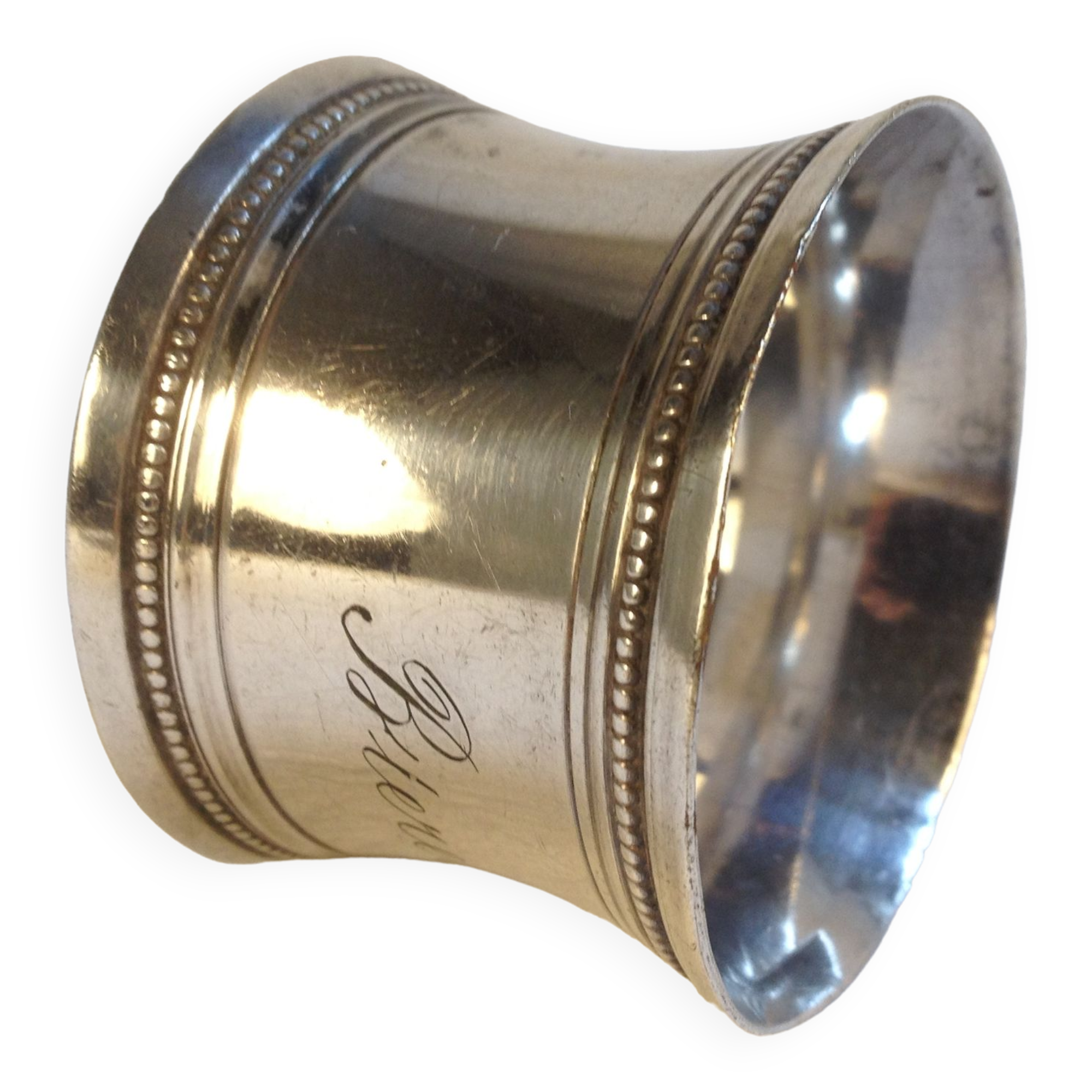 Silver metal towel ring