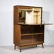Mid Century Secretary Display Cabinet Highboard in Teak, 1960s